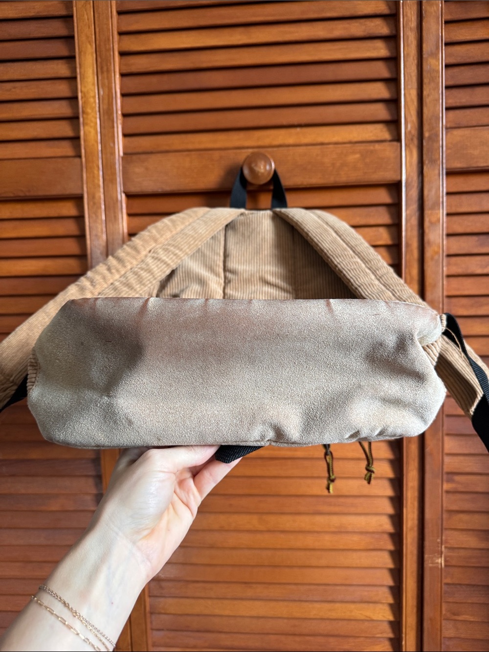 Steve Madden Corduroy Tan Backpack - Picture 5 of 8